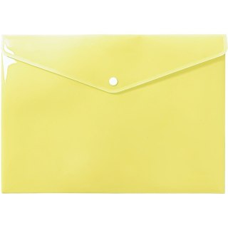 Teczka kopertowa na dokumenty A4 na zatrzask PP pastelowy żółty TKP-A4-03 BIURFOL