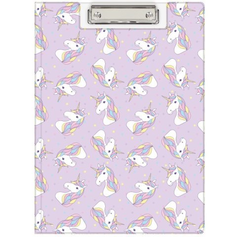 Teczka z klipem na dokumenty Clipboard A4 PVC wzór Jednorożce KHN-04-30 BIURFOL