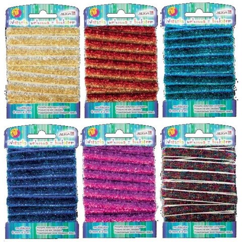 Wstążka welurowa z brokatem 10mm x x3m WSB-1319 ALIGA