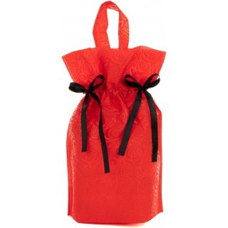 Worek upominkowy materiałowy z rączką CZERWONE RÓŻE 22x32x10cm PaKaDo