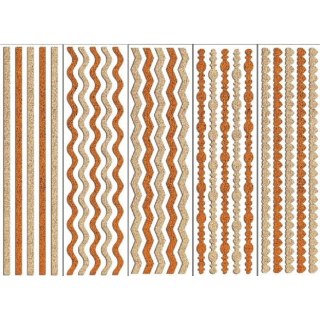 Wstążki samoprzylepne paski brokat odcienie złotego 30x8cm FSX4 BREWIS