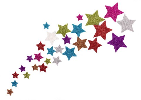 Naklejki samoprzylepne brokatowe gwiazdki 335117010 ASTRA