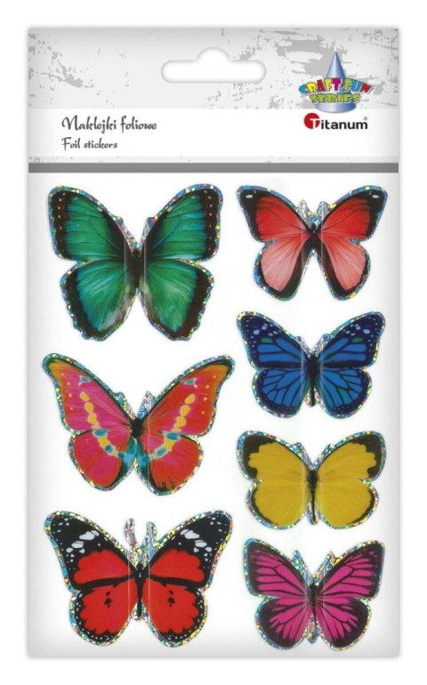 Naklejki dwuwarstwowe 3D MOTYLE 7szt. 491049 TITANUM