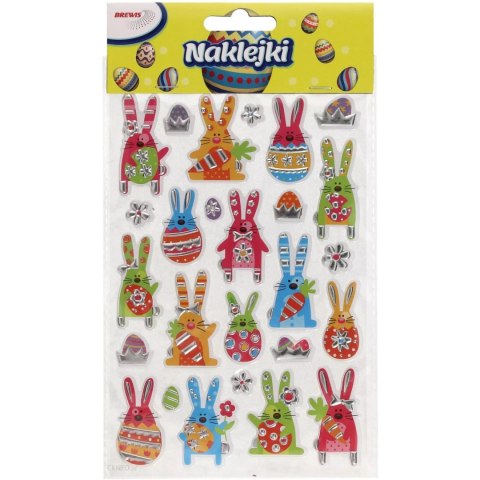 Naklejki z pianki KRÓLICZKI WIELKANOC CLE10 BREWIS Naklejki z pianki KRÓLICZKI WIELKANOC CLE10 BREWIS