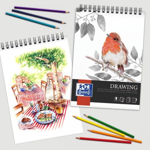 Blok rysunkowy A4 szkicownik 50 kartek 160g na spirali 400166163 OXFORD