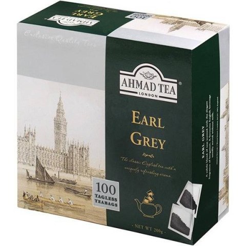 Herbata AHMAD TEA EARL GREY 100 torebek bez zawieszki Herbata AHMAD TEA EARL GREY 100 torebek bez zawieszki