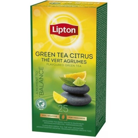 Herbata LIPTON BALANCE (25 kopert *1,3g) 32,5g zielona z aromatem Owoce Cytrusowe GREEN TEA CITRUS Herbata LIPTON BALANCE (25 kopert *1,3g) 32,5g zielona z aromatem Owoce Cytrusowe GREEN TEA CITRUS