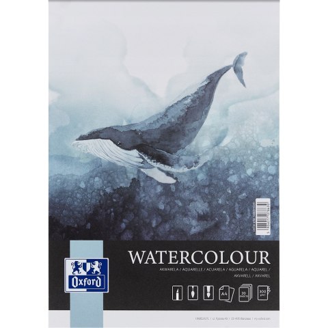 Blok do akwareli A4 20 kartek 300g 4-stronnie klejny ARTISTIC 400183972 OXFORD