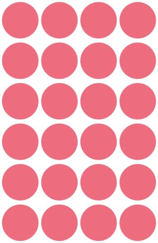 Etykiety Q18mm kółka neonowe czerwone 3172 AVERY ZWECKFORM