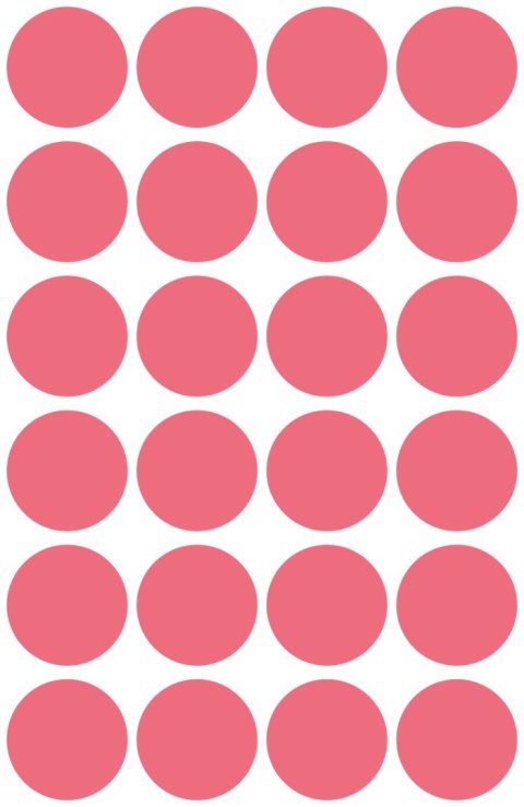 Etykiety Q18mm kółka neonowe czerwone 3172 AVERY ZWECKFORM