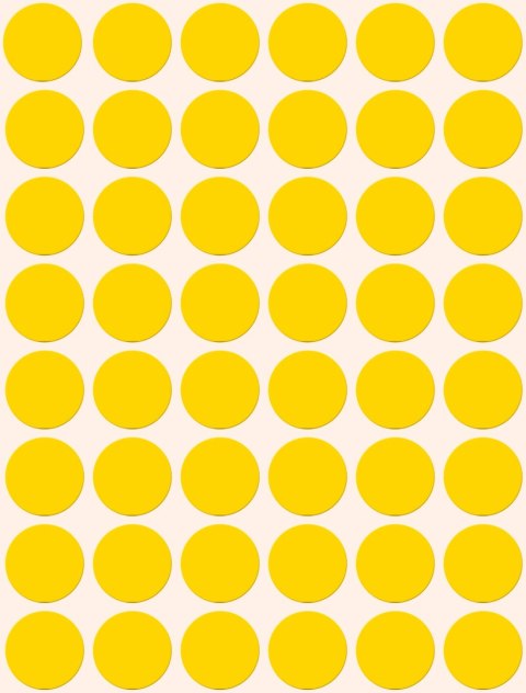 Etykiety ZF Q18mm 3377 żółte kółka BIU AVERY ZWECKFORM