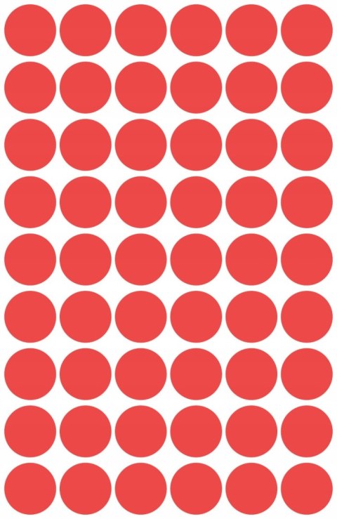 Etykiety kółka Q12mm czerwone 3141 AVERY ZWECKFORM