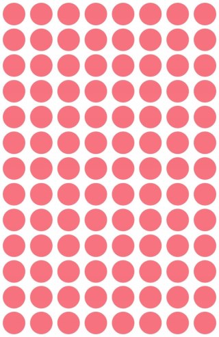 Etykiety kółka Q8mm neon czerwony 416szt 3177 AVERY ZWECKFORM