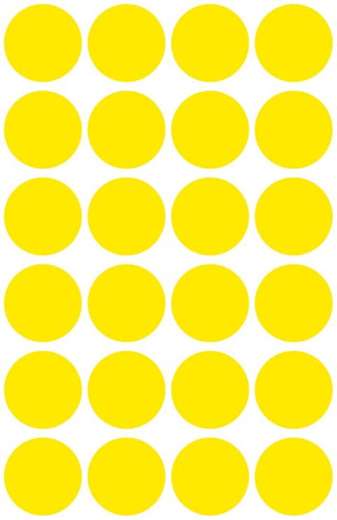 Trwałe kółka do zaznaczania 18mm 96szt./op. zółte 3007 AVERY ZWECKFORM