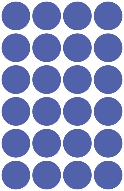 Usuwalne kółka 18mm 96szt./op. niebieskie 3596 AVERY ZWECKFORM