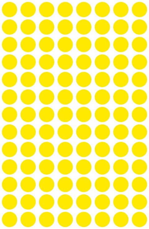 Usuwalne kółka do zaznaczania 8mm 416szt./op. żółte 3593 AVERY ZWECKFORM