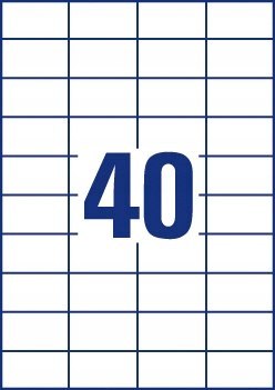 Etykiety ECONOMY A4 białe 52.5x29,7mm ELA049 AVERY ZWECKFORM