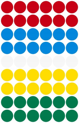 Etykiety kółka Q12mm 270szt.trwałe mix 3088 AVERY ZWECKFORM