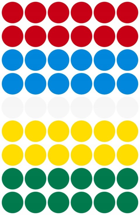 Etykiety kółka Q12mm 270szt.trwałe mix 3088 AVERY ZWECKFORM