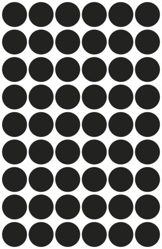 Etykiety kółka Q12mm trwałe czarne 3140 AVERY ZWECKFORM