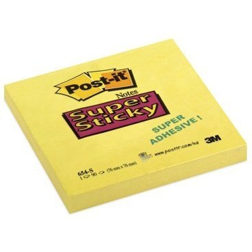 Bloczek samoprzylepny POST-IT STICKY 76x76mm 90 kartek żółty (654-S) 3M-70005288488 Bloczek samoprzylepny POST-IT STICKY 76x76mm 90 kartek żółty (654-S) 3M-70005288488