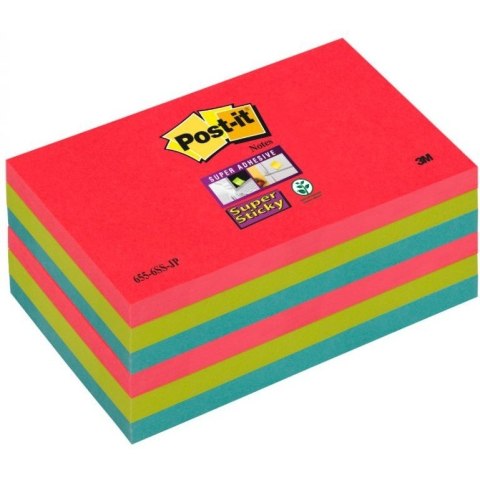 Bloczki 3M POST-IT 76x127mm BORA BORA 6x90k Super Sticky 70005253524 Bloczki 3M POST-IT 76x127mm BORA BORA 6x90k Super Sticky 70005253524