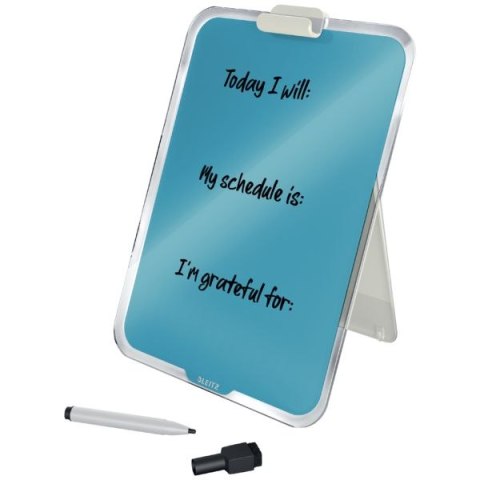 Szklana tabliczka na biurko Leitz Cosy niebieska 39470061 Szklana tabliczka na biurko Leitz Cosy niebieska 39470061