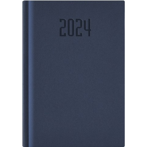 Kalendarz B5 CLASSIC książkowy (C2), 04 granat fabric TELEGRAPH