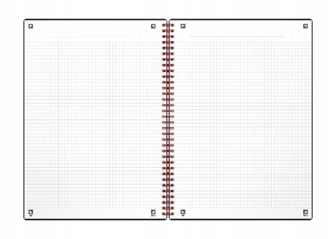 Kołonotatnik A4 70k krata PP OXFORD Black"n"red 400047654