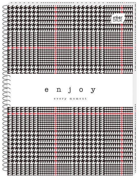 Kołonotatnik A5 160k kratka miękka oprawa INTERDRUK