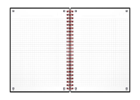 Kołonotatnik A5 70k krata PP OXFORD Black"n"red 400047656