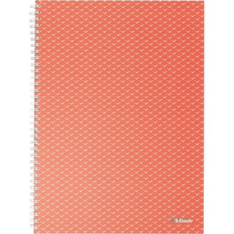 Kołonotatnik Colour`Breeze A4 w kratkę koralowy 628478 ESSELTE