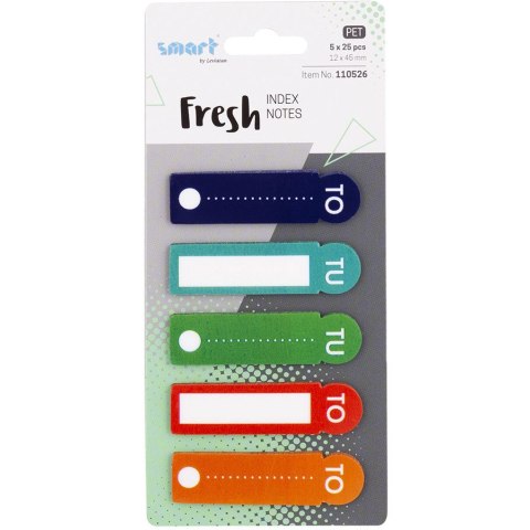 Zakładki indeksujące SMART TOTU 12x45mm 5x25szt 110526