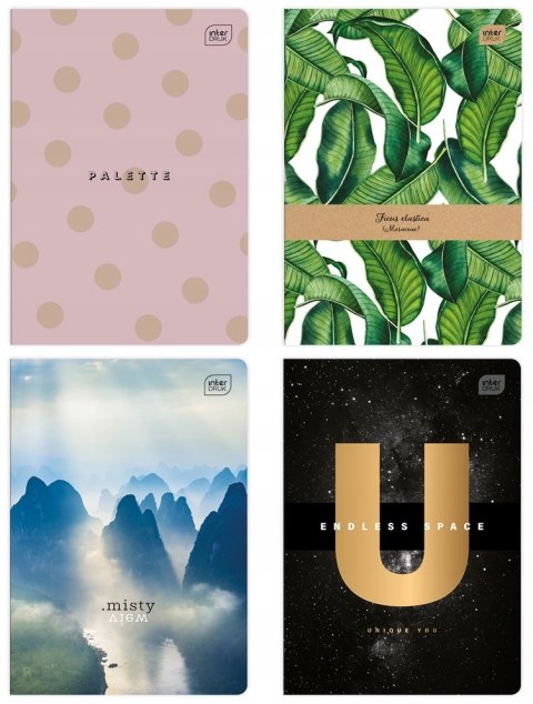 Zeszyt A5 60k gładki mix wzorów 70g. INTERDRUK