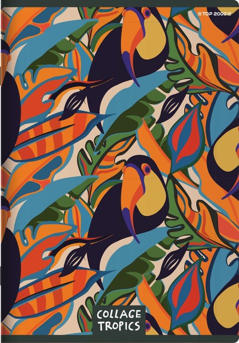 Zeszyt A5 60k linia margines COLLAGE TROPICS 400157928 TOP 2000