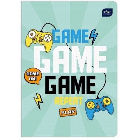 Zeszyt A5 32k 3-linia UV mix INTERDRUK