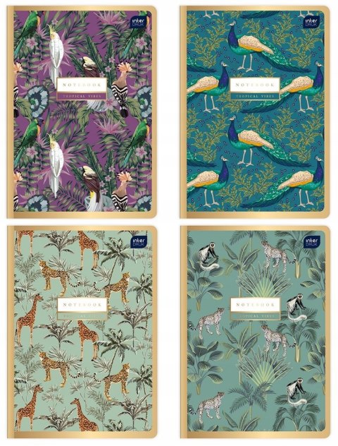 Zeszyt A5 60k kratka 70g METALLIC GOLD INTERDRUK