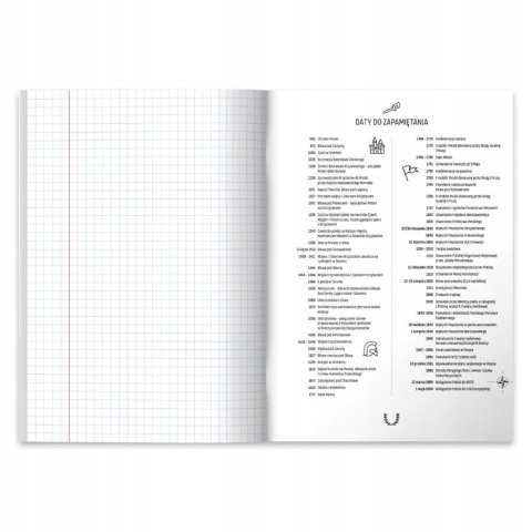 Zeszyt szkolny przedmiotowy A5 60 kartek w kratkę 70g HISTORIA 9577362 HERLITZ