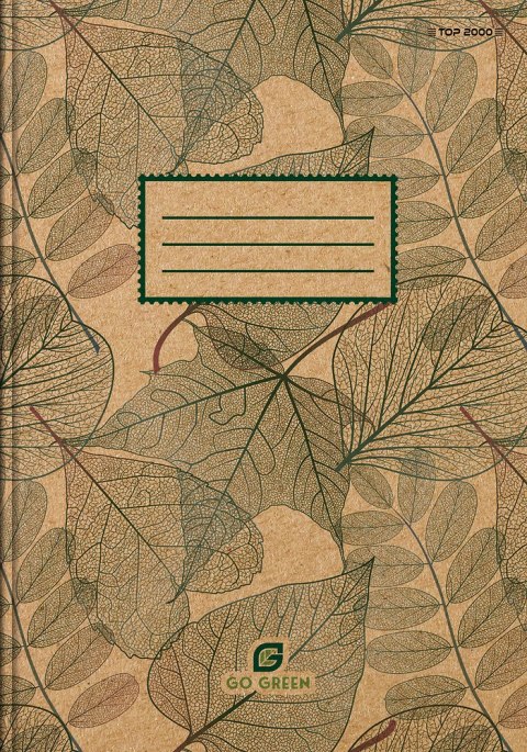 Zeszyt szkolny A5 Brulion 96 kartek w kratkę 70g GO GREEN 400153379 TOP 2000