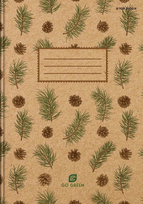 Zeszyt szkolny A5 Brulion 96 kartek w kratkę 70g GO GREEN 400153379 TOP 2000