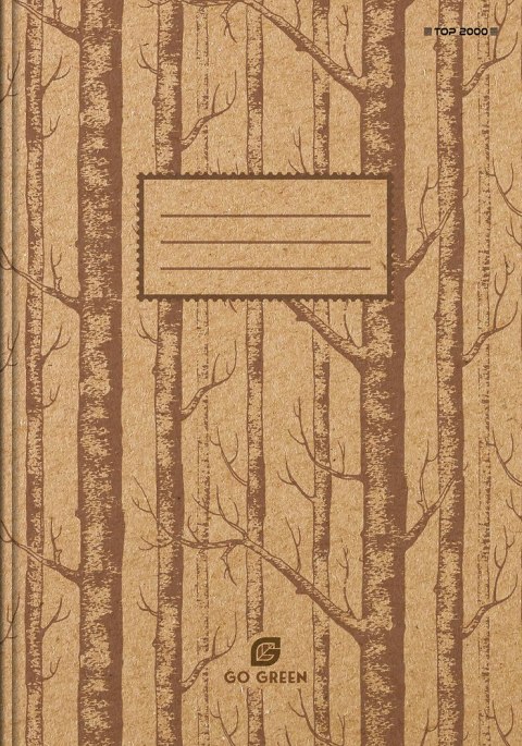 Zeszyt szkolny A5 Brulion 96 kartek w kratkę 70g GO GREEN 400153379 TOP 2000