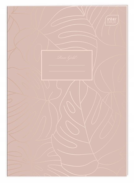 Zeszyt A4 60k kratka 70g METALLIC ROSE GOLD INTERDRUK