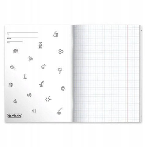 Zeszyt szkolny przedmiotowy A5 60 kartek w kratkę 70g CHEMIA 400197998 HERLITZ