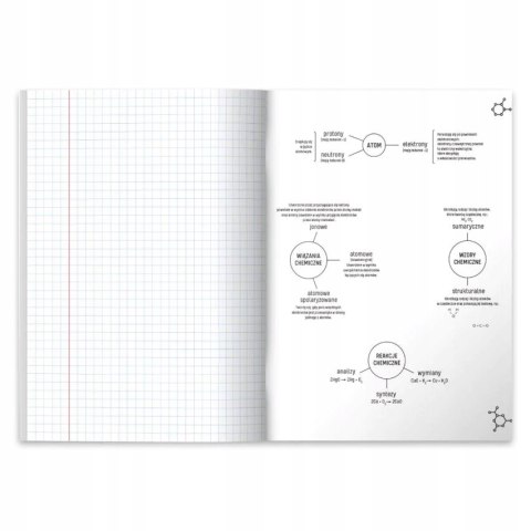 Zeszyt szkolny przedmiotowy A5 60 kartek w kratkę 70g CHEMIA 400197998 HERLITZ