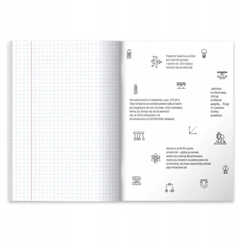 Zeszyt szkolny przedmiotowy A5 60 kartek w kratkę 70g FIZYKA 400197999 HERLITZ