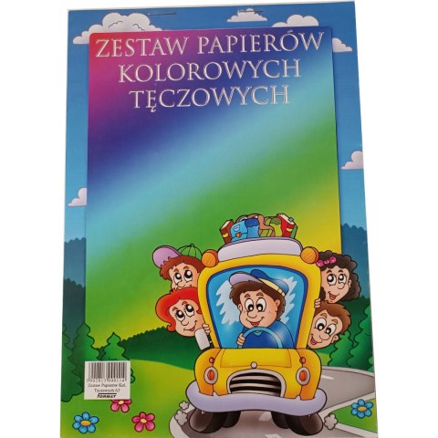 Zeszyt papierów kolorowych A5 8k TĘCZA 000121 Zeszyt papierów kolorowych A5 8k TĘCZA 000121