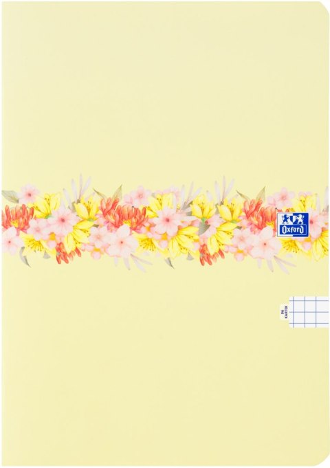 Zeszyt szkolny B5 Brulion w kwiatki 96 kartek w kratkę FLOWER 400181452 OXFORD