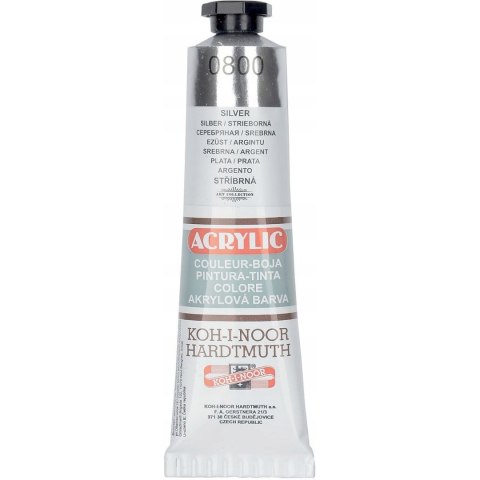 Farba akrylowa srebrna 40ml. 162724 KOH-I-NOOR