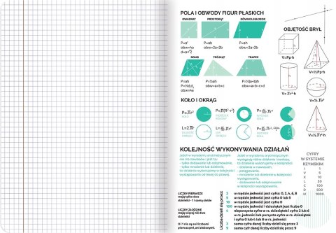 Zeszyt A5 60k kratka margines ściągi MATEMATYKA 400181524 TOP 2000