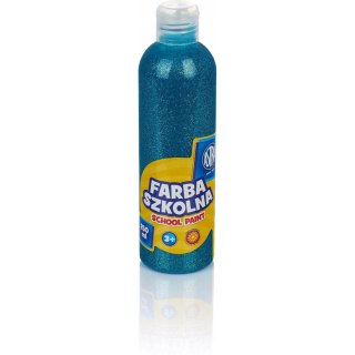 Farba plakatowa szkolna ASTRA 250ml brokatowy turkus 301217040 ASTRA